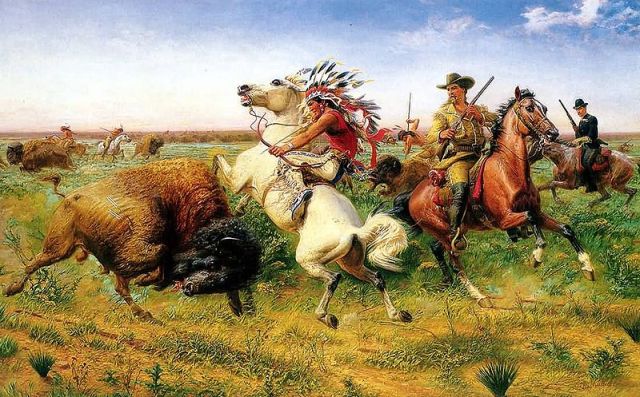 Louis Maurer The Great Royal Buffalo Hunt 1895